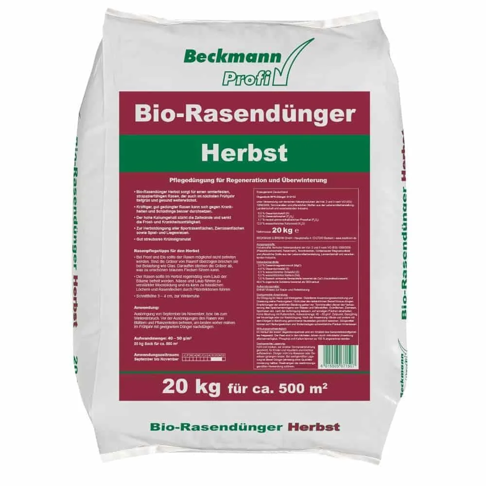 "Organic Fall Lawn Fertilizer - 20 kg for 500 m² image"