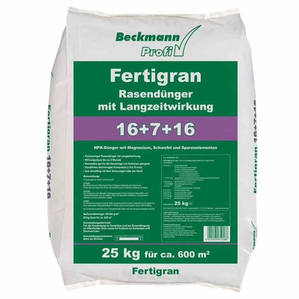 "Slow Release Lawn Fertilizer 25kg, Mineral NPK 16-7-16, Long Lasting Grass Feed image"
