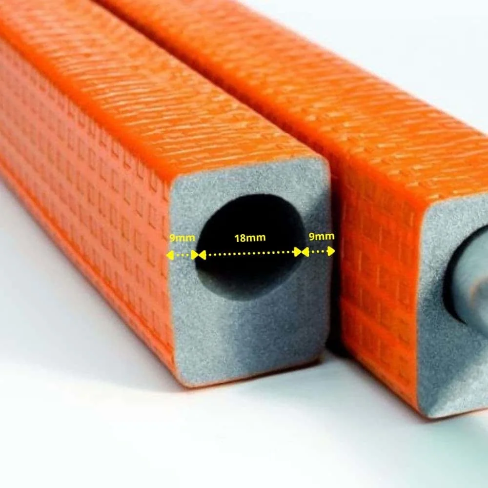 "18mm Heating Pipe Insulation - 2m Length, 9mm Thick image"