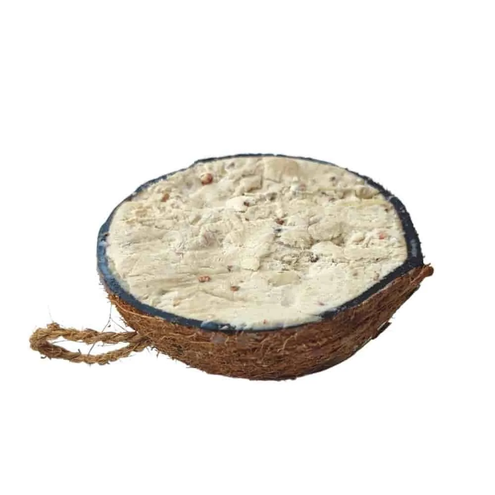 "Wild bird food, coconut peanut 1/2, bird seed image"