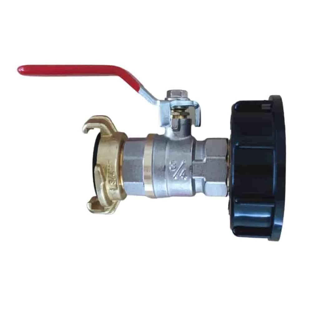 IBC Tank Adapter S60 with 3/4" Ball Valve - Complete Kit