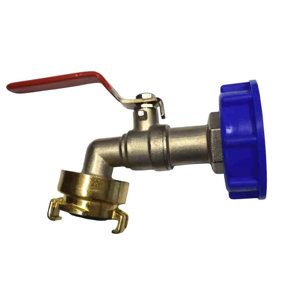 "IBC Tank Adapter Kit: S60x6 Valve, 1" Spigot, 1 1/4" Faucet image"