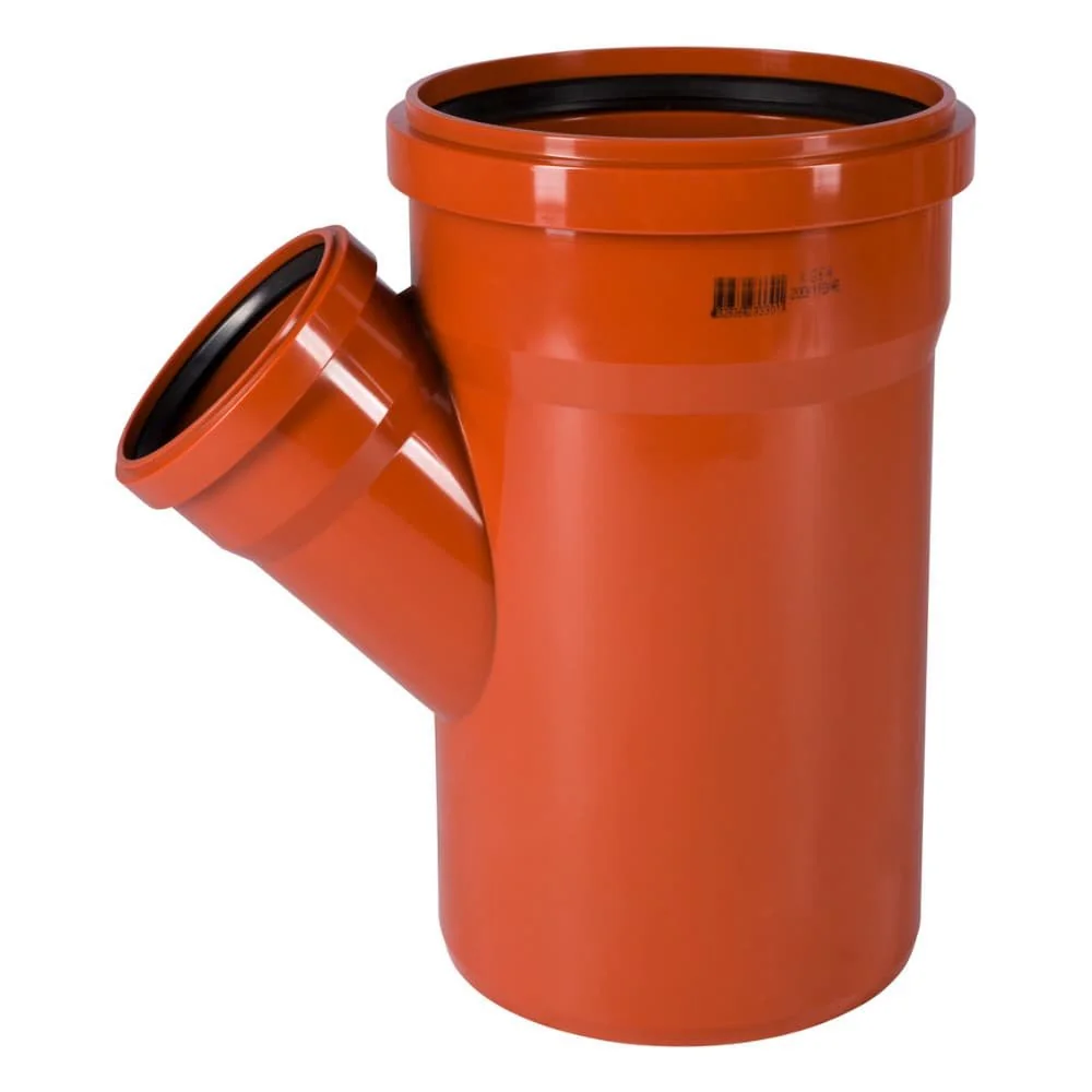 "Sewer Pipe Branch 200/110 mm, 45 Degree - Reliable Drain Connection image"