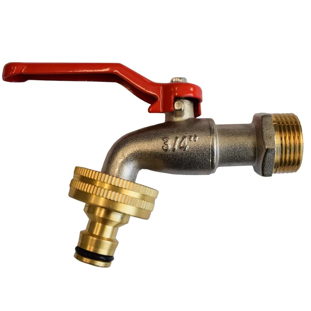 "3/4 Inch Lever Ball Valve with Quick Connect Fitting image"