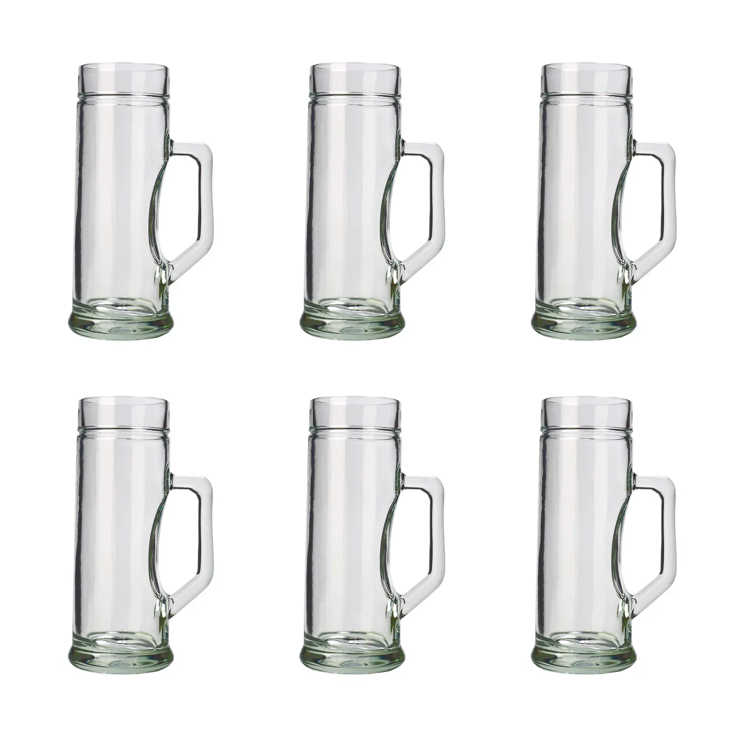 "Beer mug, beer tankard, glass beer stein - Set of 6 pcs, Premium, smooth, 0,3 L image"