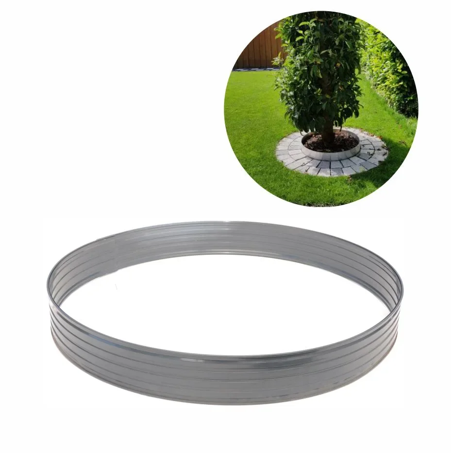 "Alu Round Lawn Edging Height 100 mm Diameter 1 m | Garden edging image"