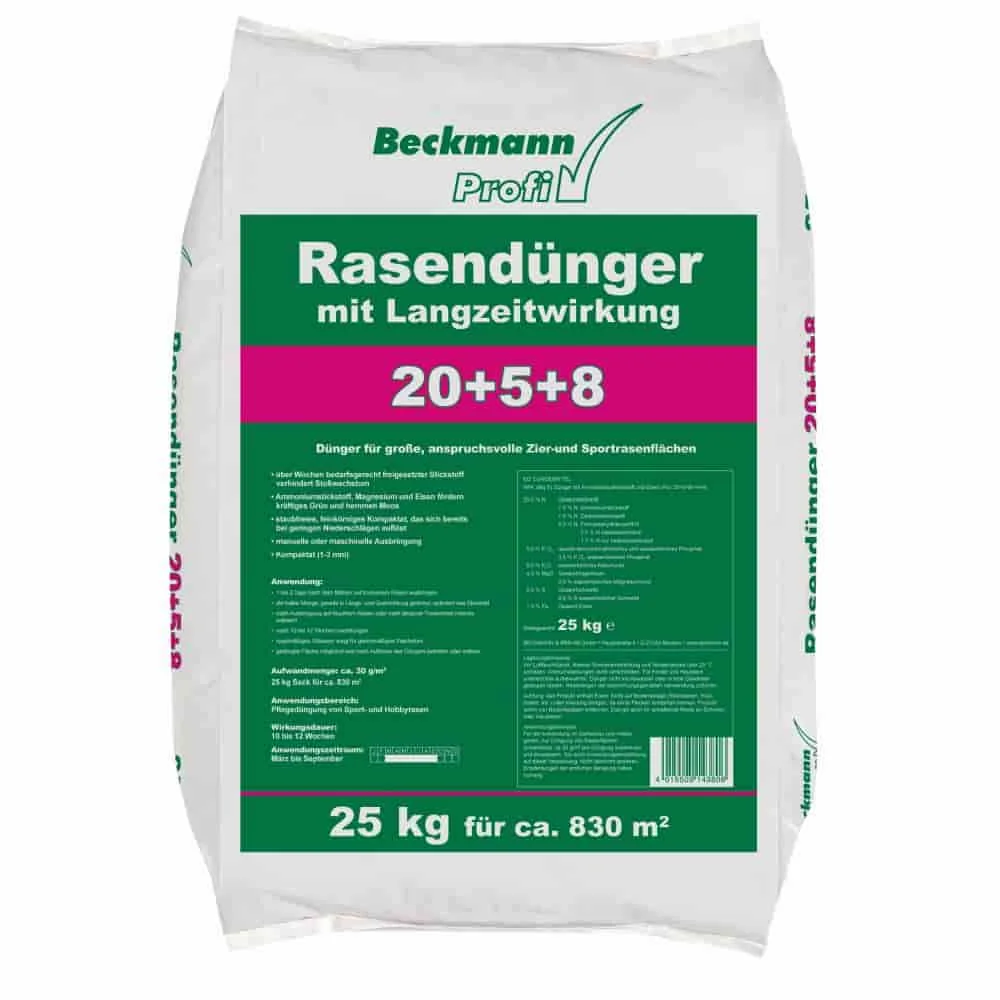 "25 kg Lawn Fertilizer, Long-Lasting, NPK 20+5+8, Covers 830m² image"