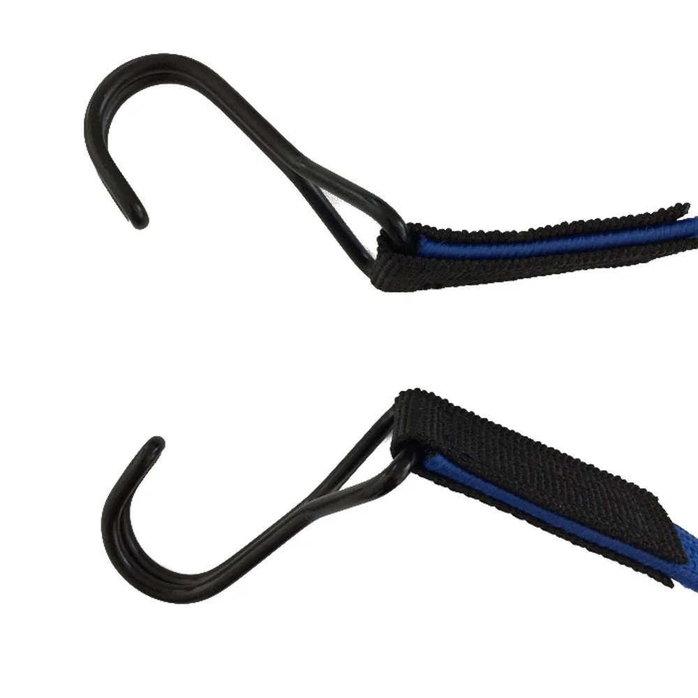 "Bungee Cord with Hooks, Elastic Straps 80cm, Blue image"
