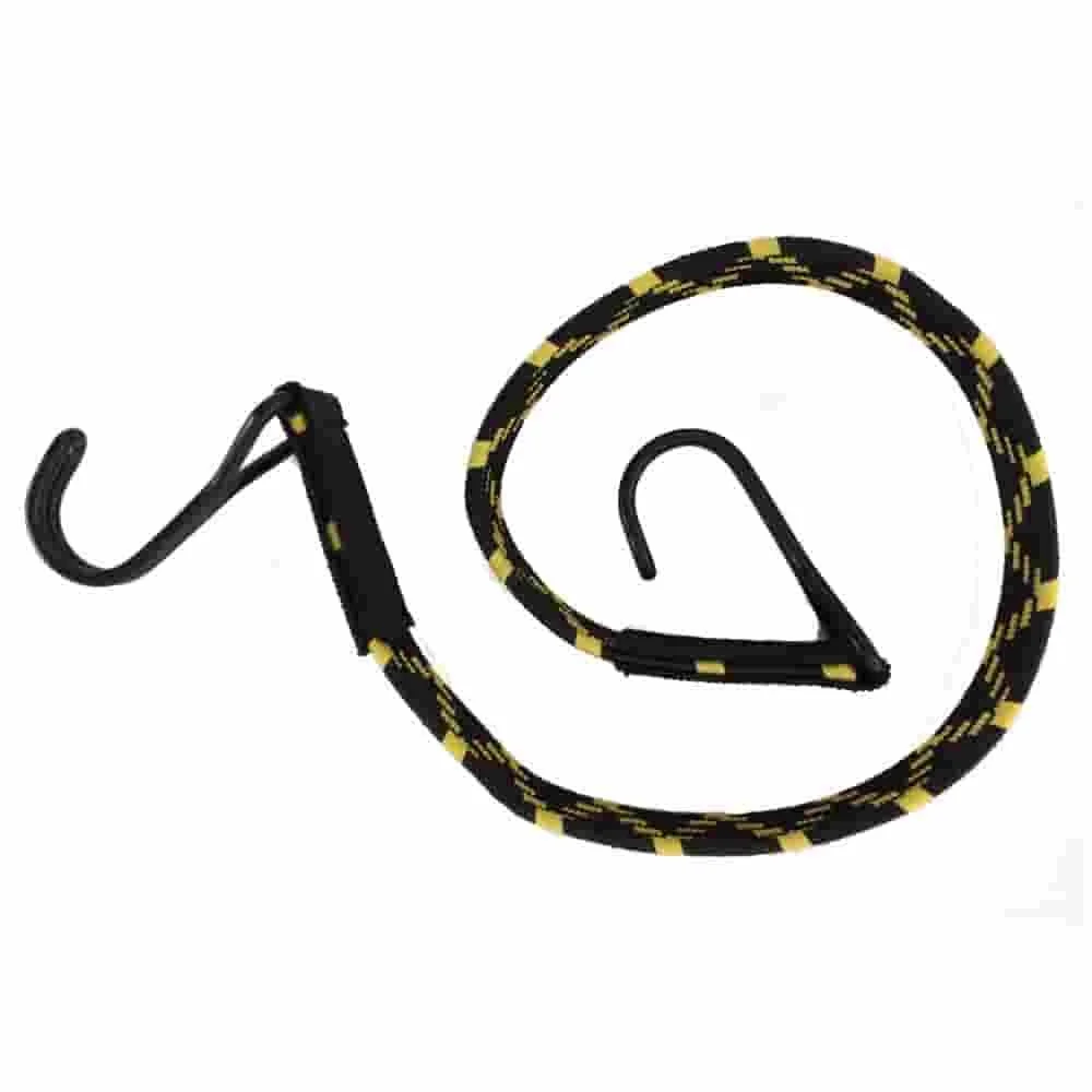 "Elastic Strap with Hooks, Bungee Cord, 60cm, Yellow/Black image"