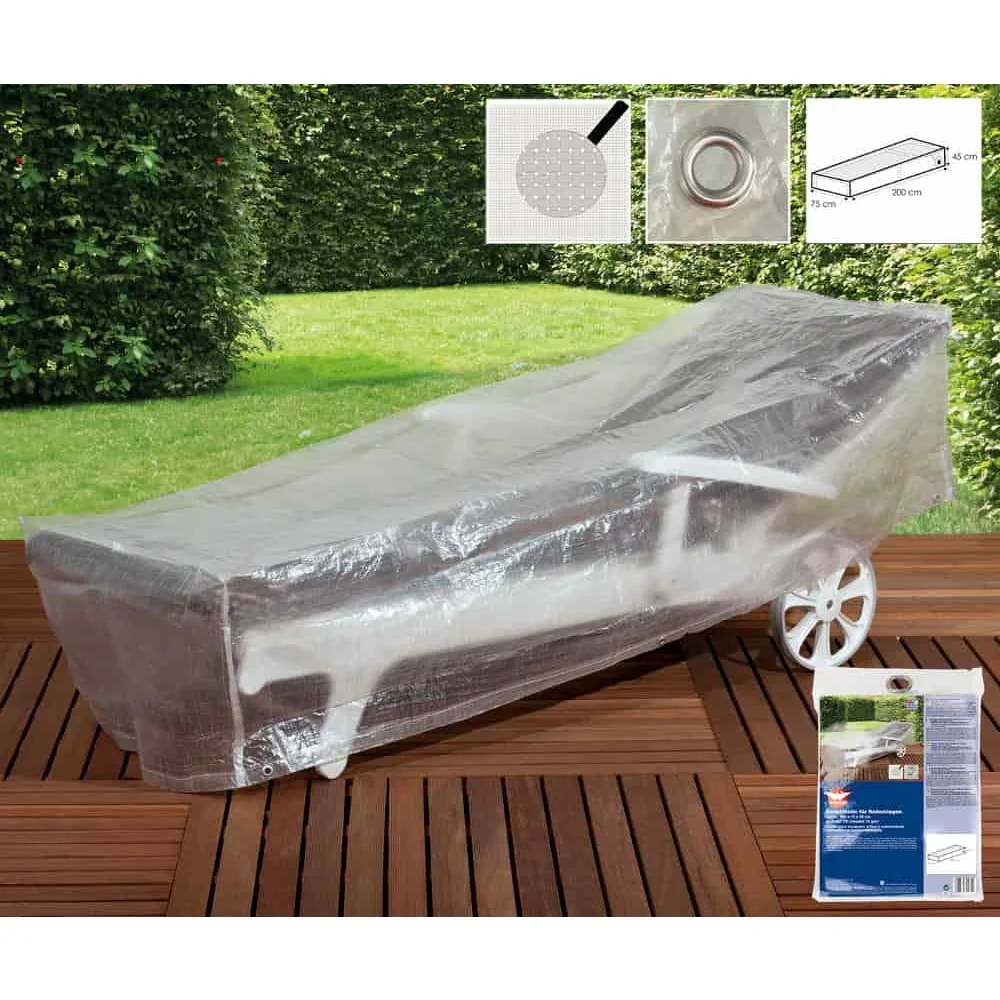 "Clear Lounge Chair Cover, Outdoor Furniture Cover, 200x75x45cm image"