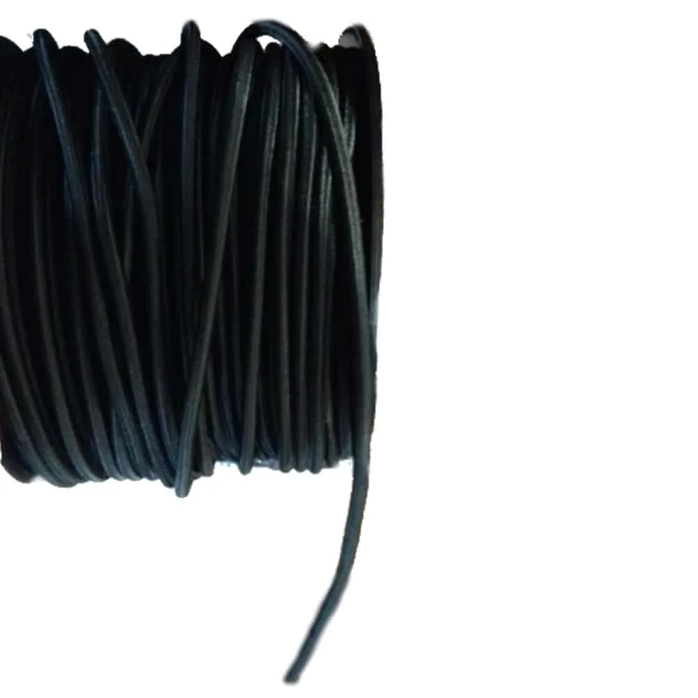 "Bungee Cord 6mm Black 25m Elastic Rope Tarp Tie Down image"
