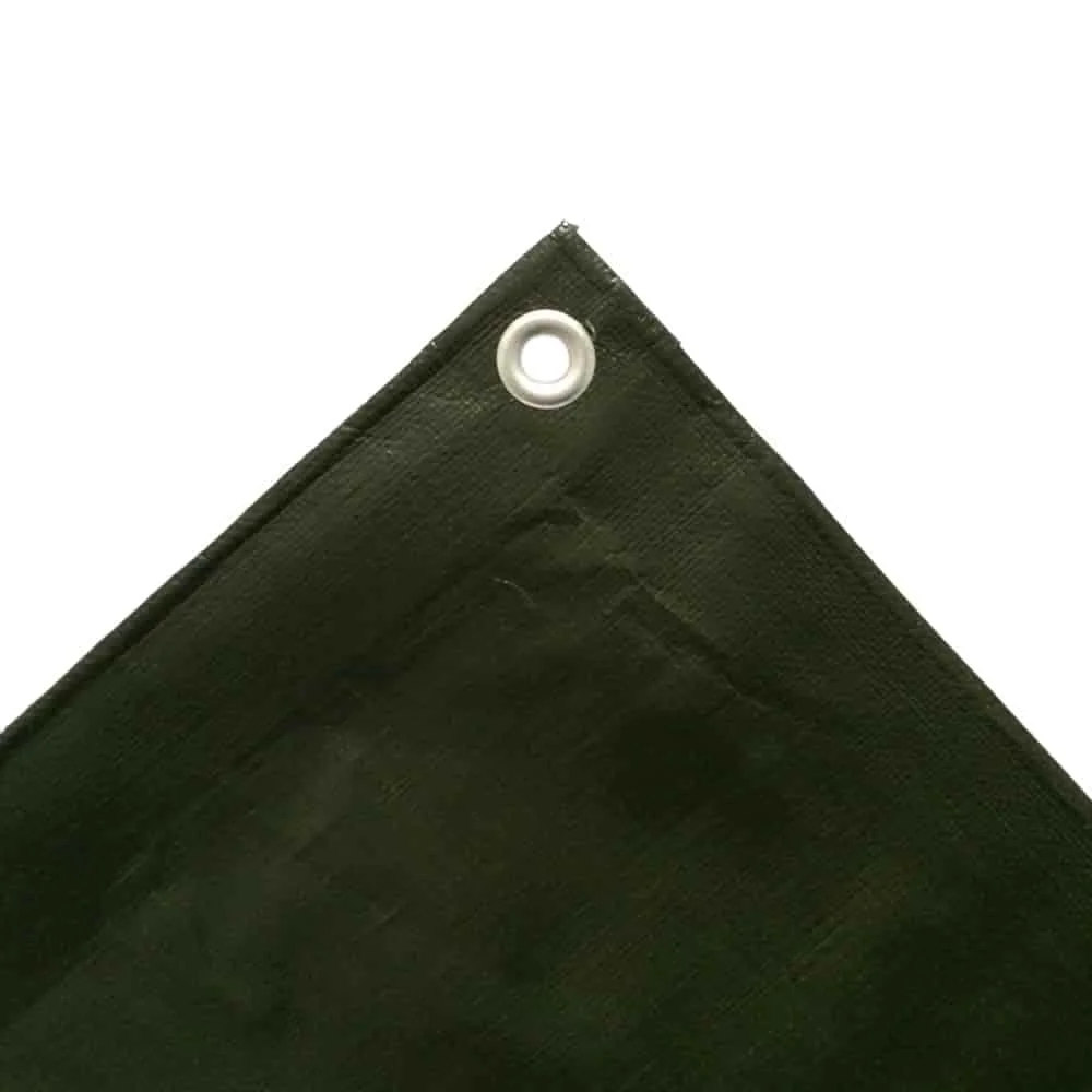 "6x12m Green Heavy Duty Waterproof Tarp - 210g/m² UV Resistant Cover (72m²) image"