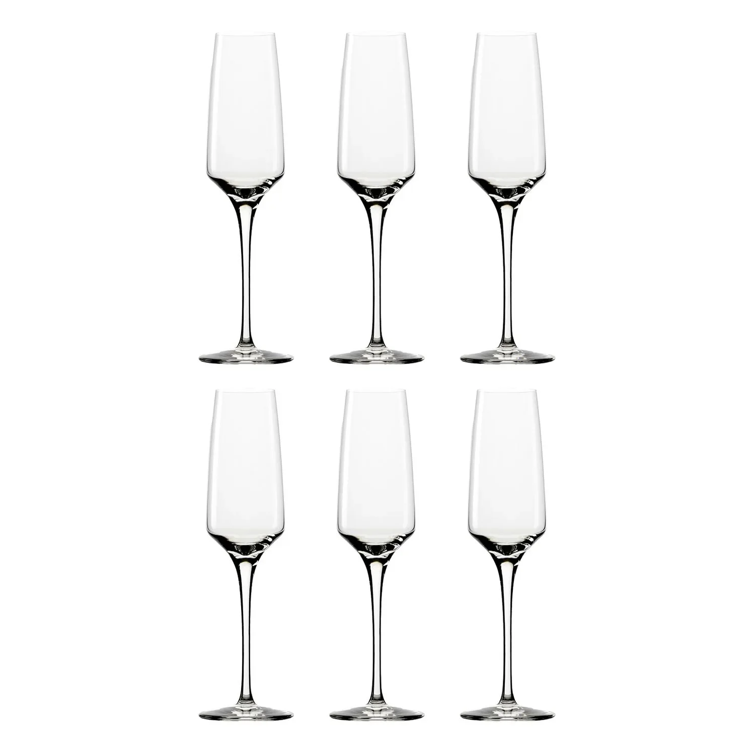 "Champagne glasses, Champagne flutes - Experience, Set of 6 - 190ml, Crystal Champagne Glasses for Sparkling Wine & Celebrations image"