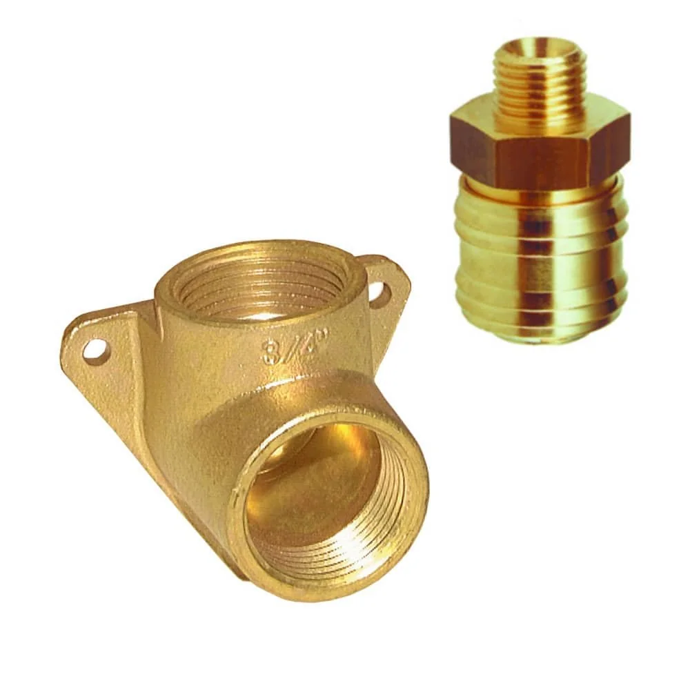 "Brass Air Compressor Wall Outlet with Quick Connect image"