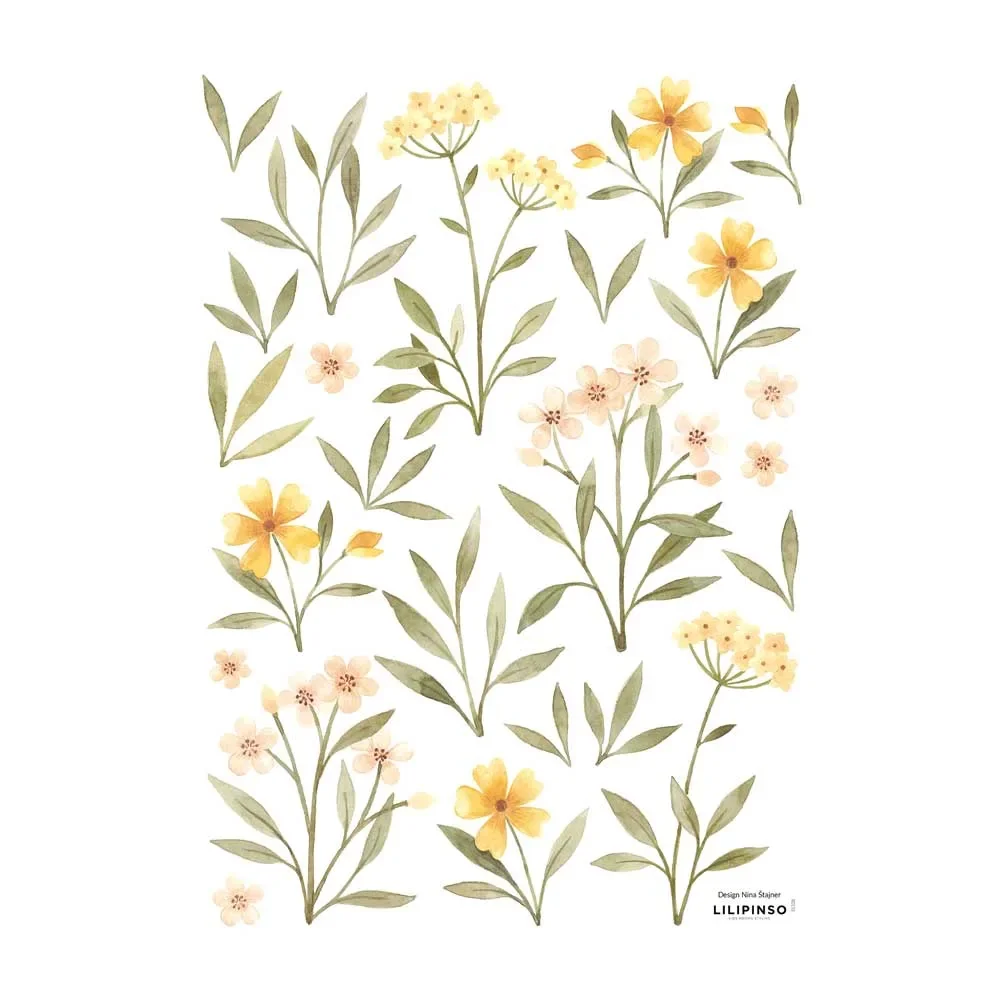 Lilipinso Wandsticker A3 Blüten und Blätter