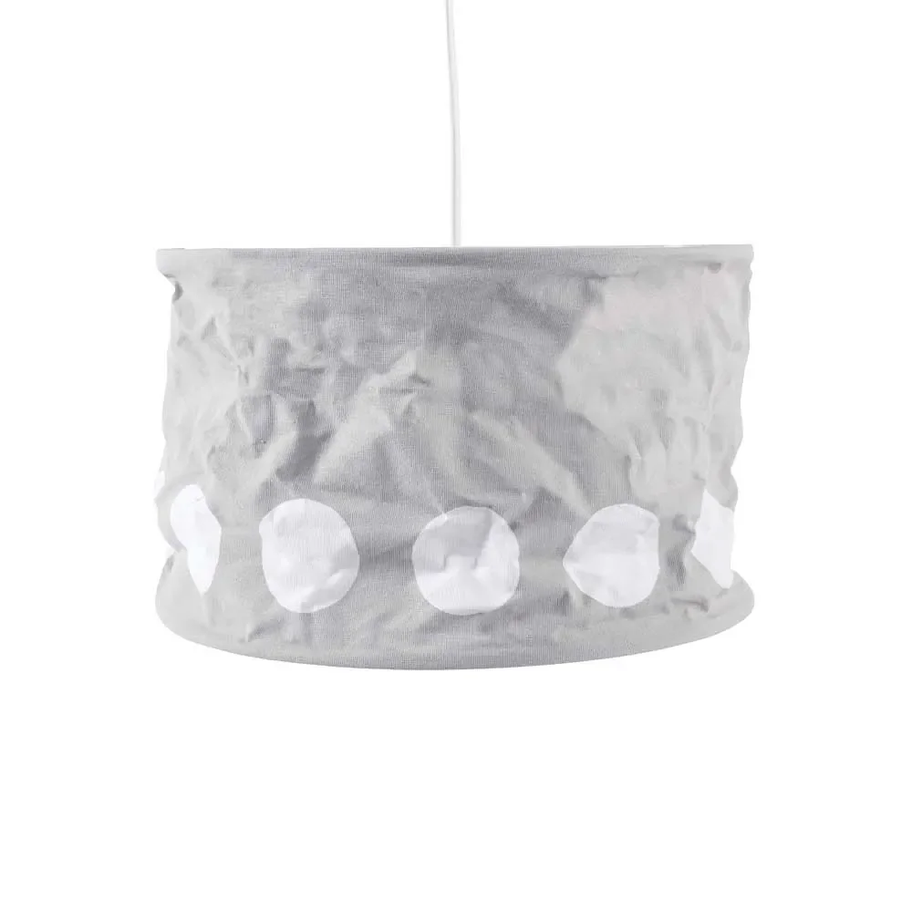 "Kids Concept hanging lamp gray blue dots white image"