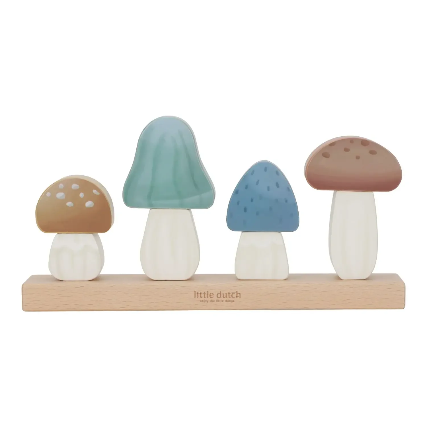 "Little Dutch Stacking Toy, Stacking Game - Forest Friends, Fly Agaric Mushrooms image"