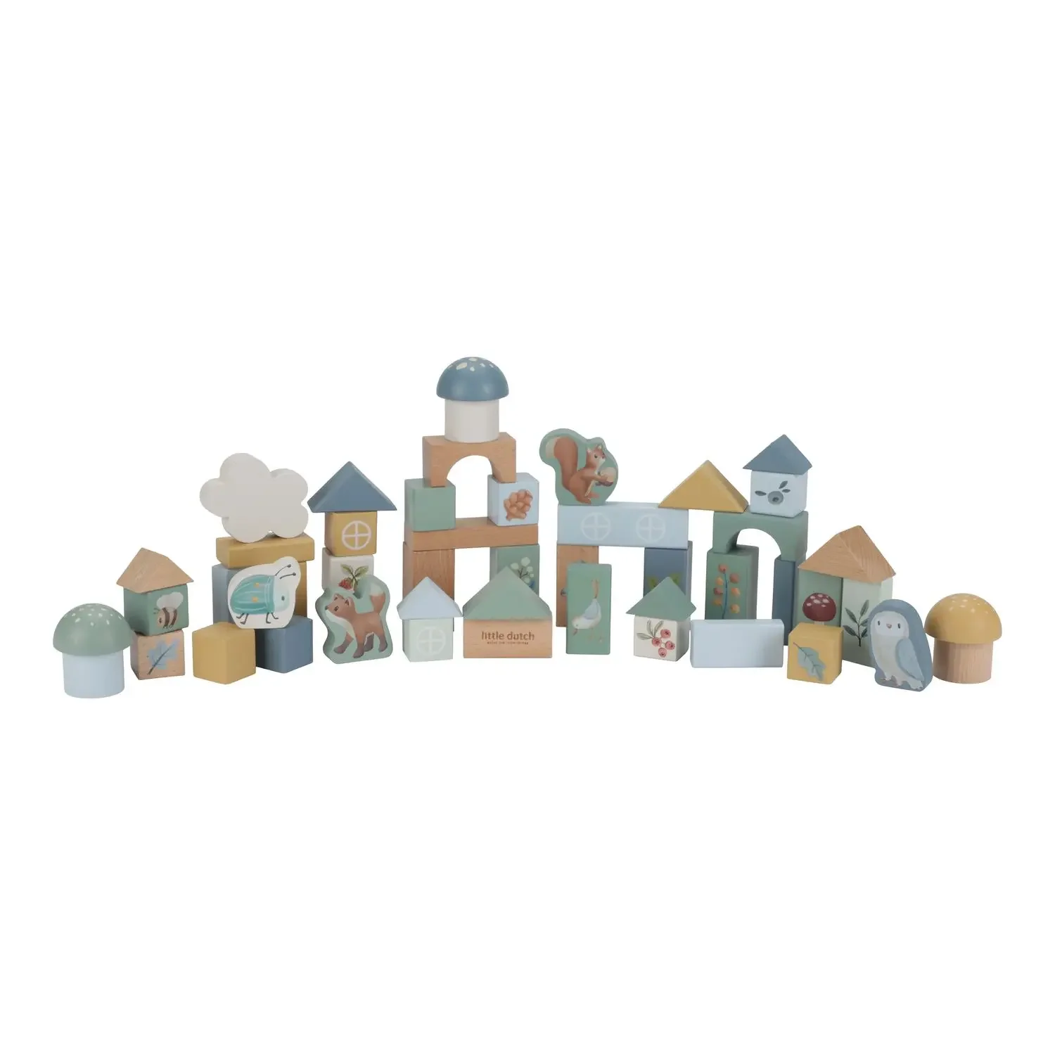 "Little Dutch Building Blocks - Forest Friends, Blue image"