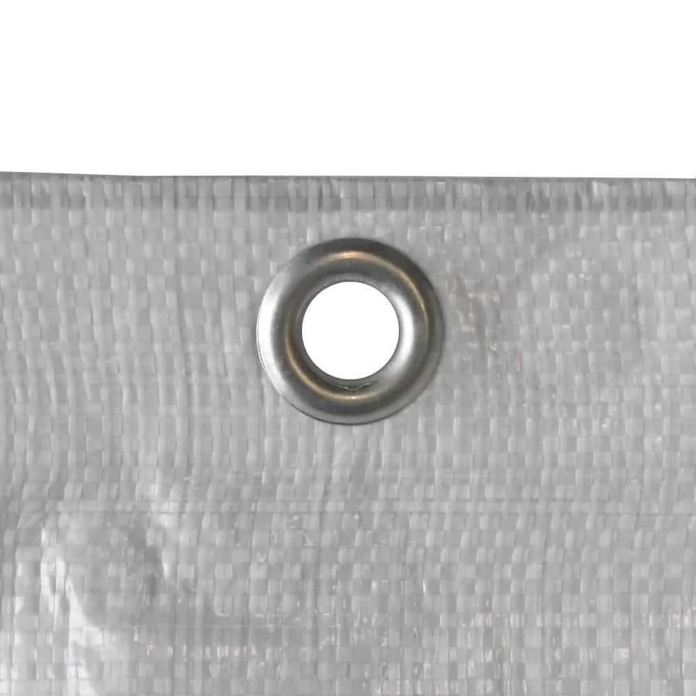 "Construction Tarp 2.10 x 10 m, White Scaffolding Cover, 150 g/m² image"