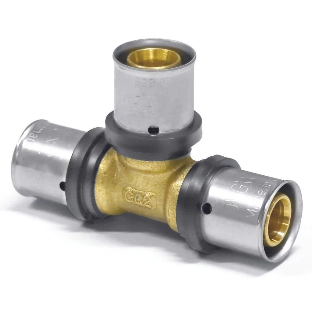 "20mm Press Fitting T-Piece, Multilayer Pipe, Plumbing Fitting image"