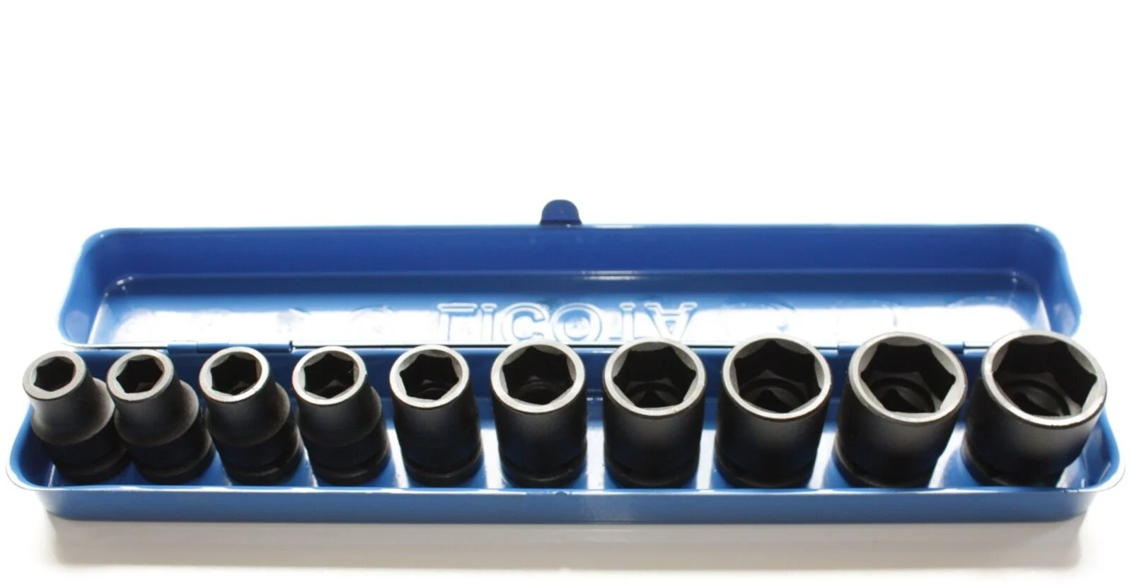 "Impact Socket Set, 1/2 Inch Drive, 10-24mm, Heavy Duty with Case image"