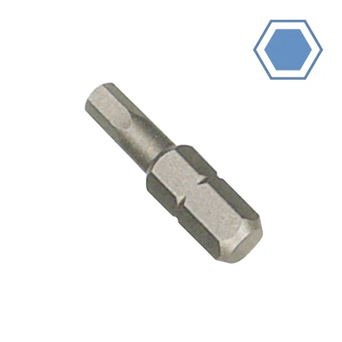 "4mm Hex Key Bit, 1/4 Inch Drive, S2 Steel image"