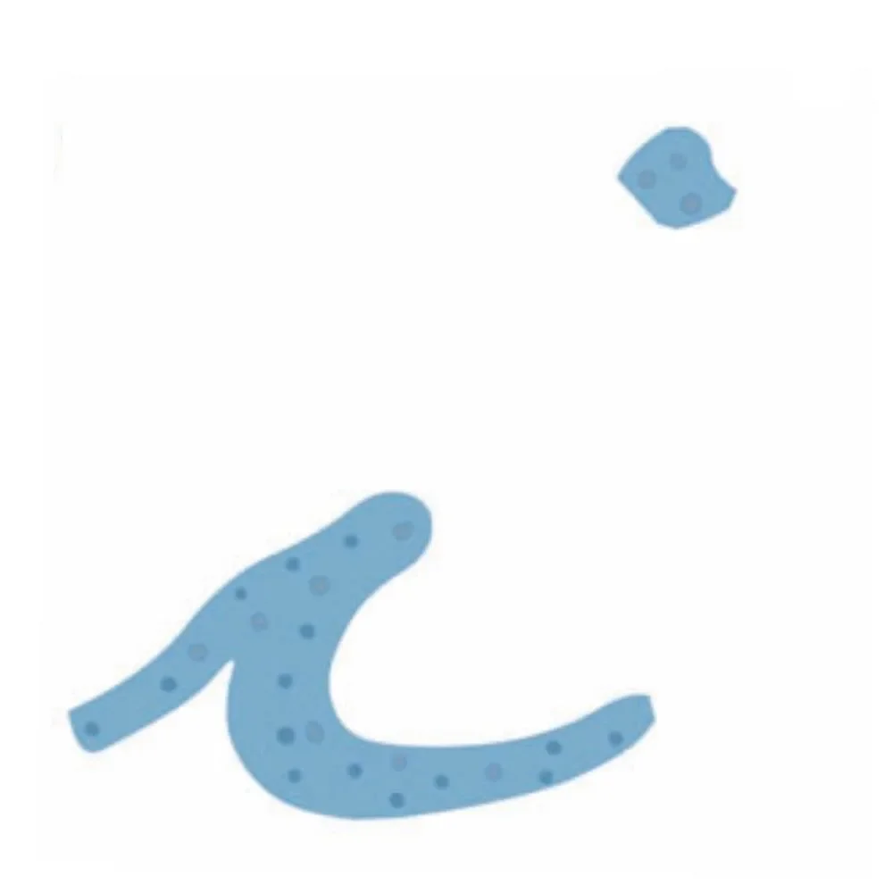 "Lilipinso sticker blue letter I image"