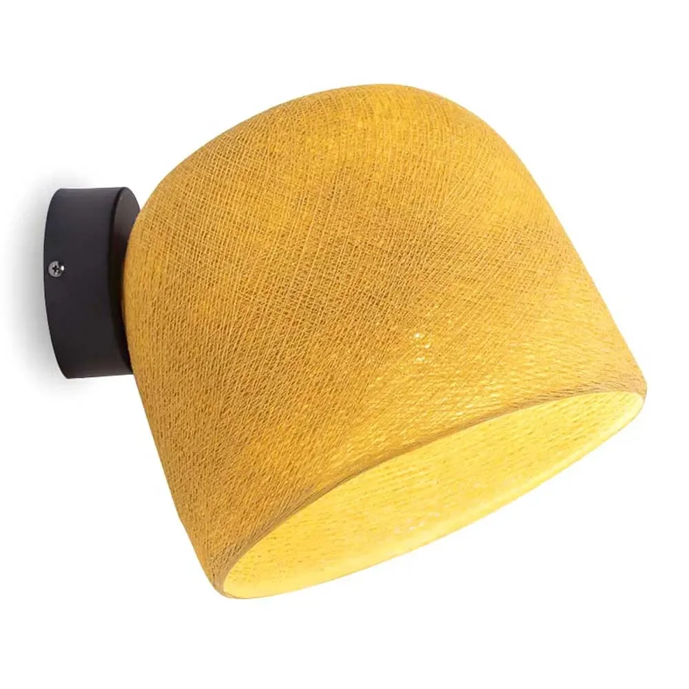 "Cousin Paul wall lamp black bell mustard image"