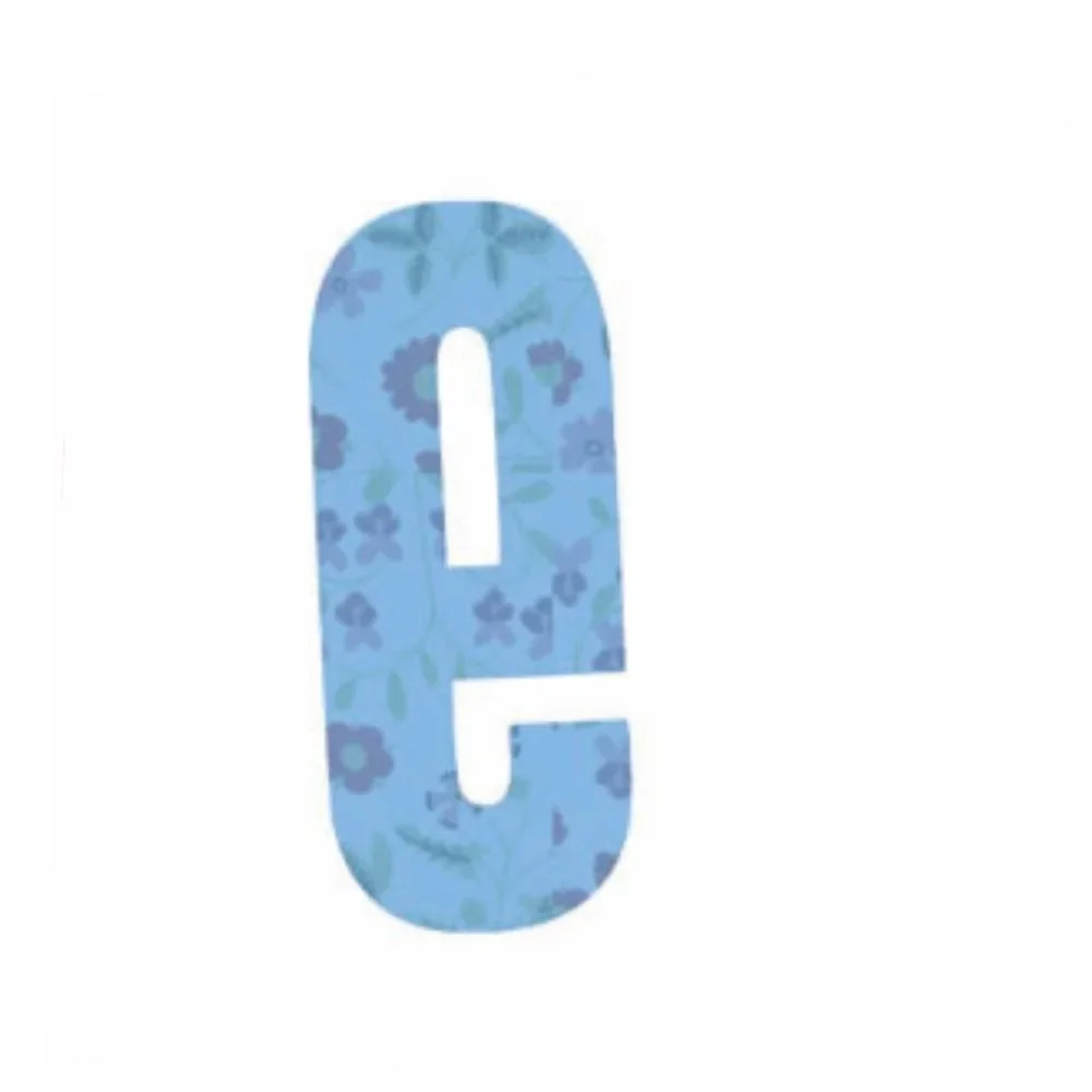 "Lilipinso sticker blue letter e image"