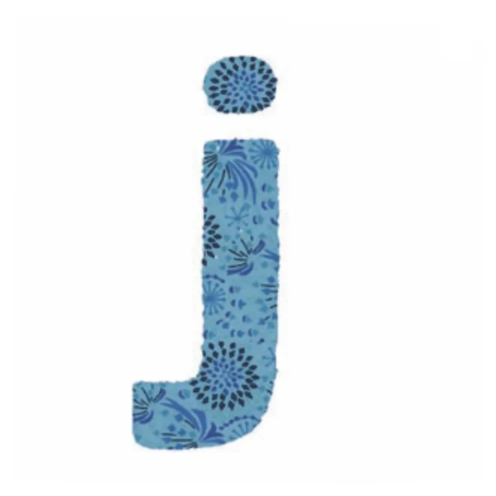 "Lilipinso sticker blue letter j image"