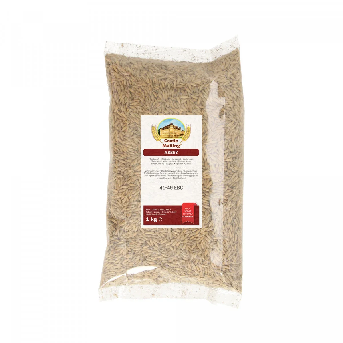 "Castle Malting Abbey Malt - 41- 49 EBC, 1 kg, gives a strong taste of baked bread, nuts and fruits image"