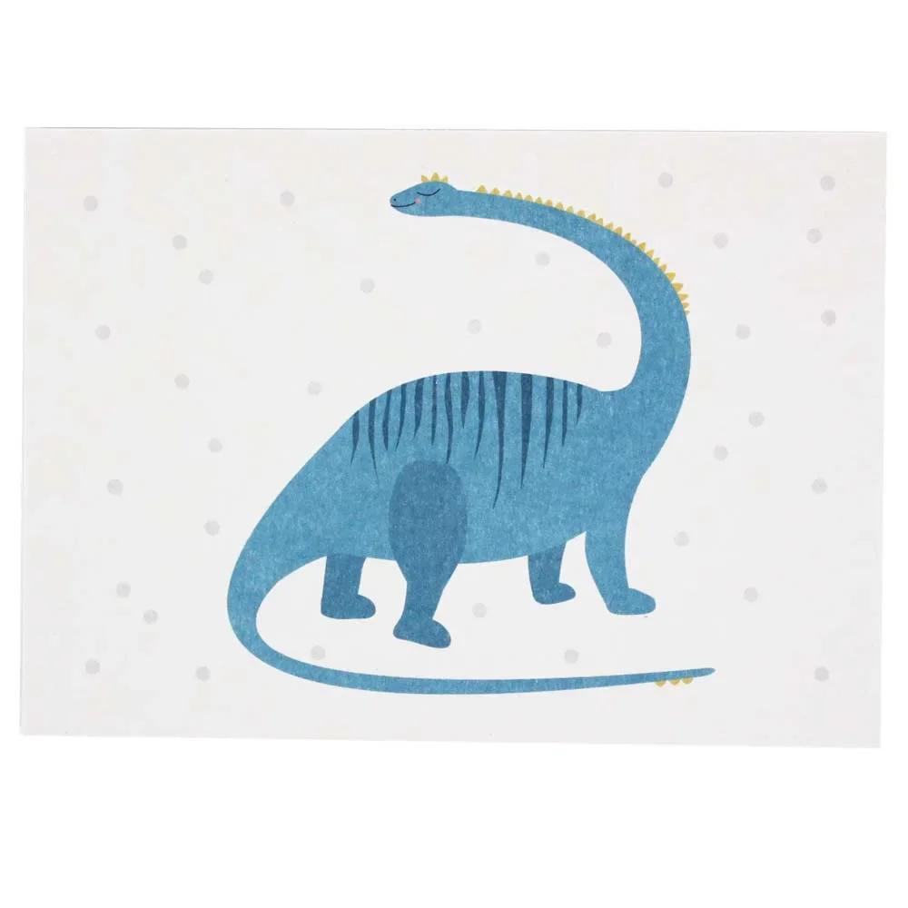 "Ava & Yves Postcard Dino Blue image"