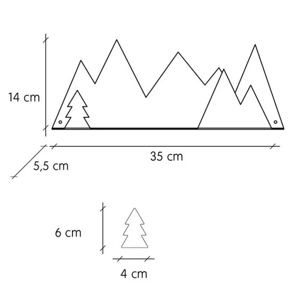 "Tresxics Wall Shelves Mountains Black image"