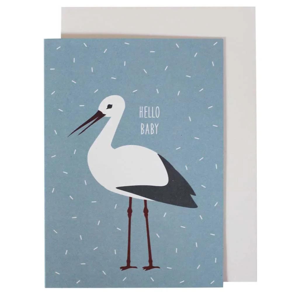 "Ava & Yves Congratulations Card for Birth Storch Blue image"
