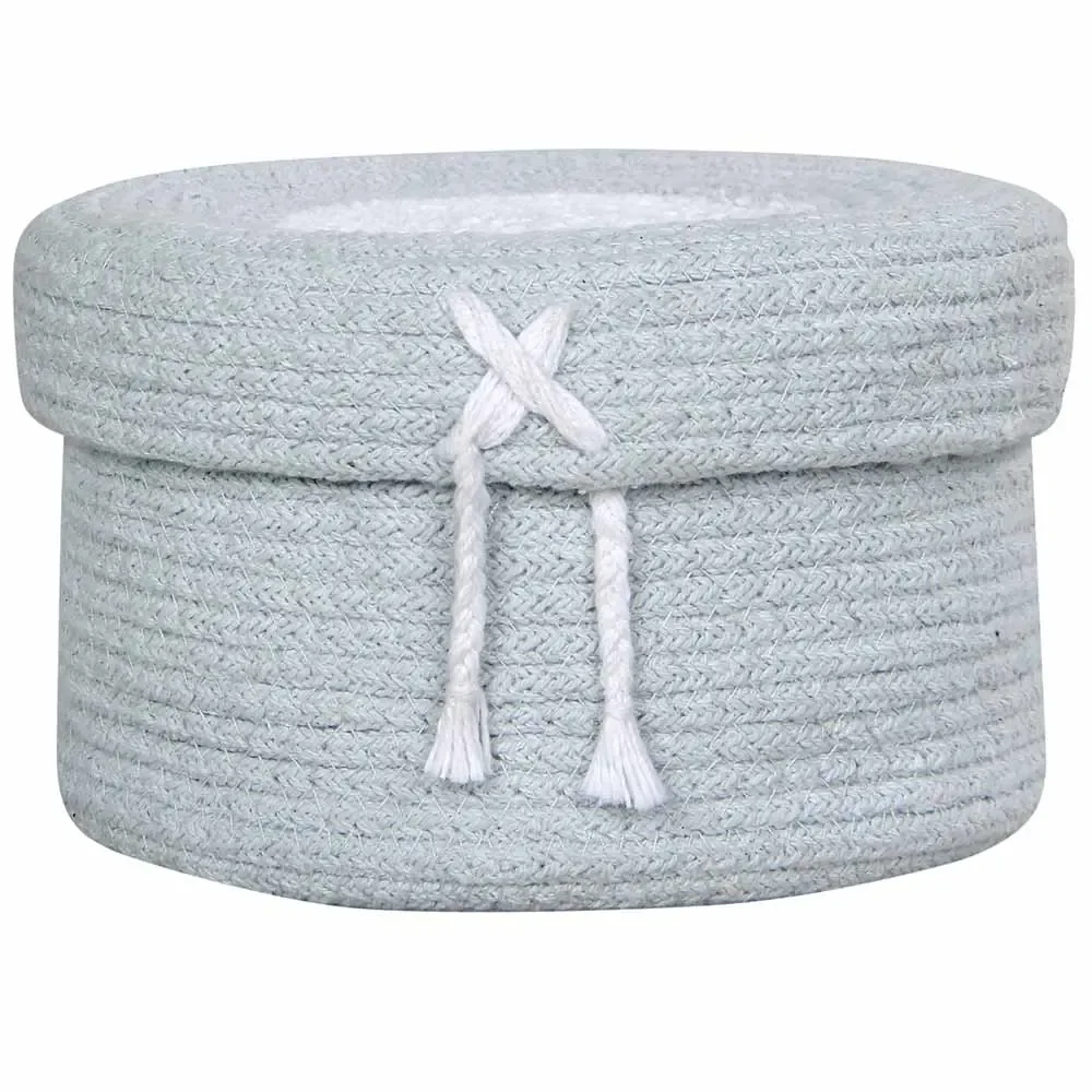 "Lorena Canals basket with lid large blue image"