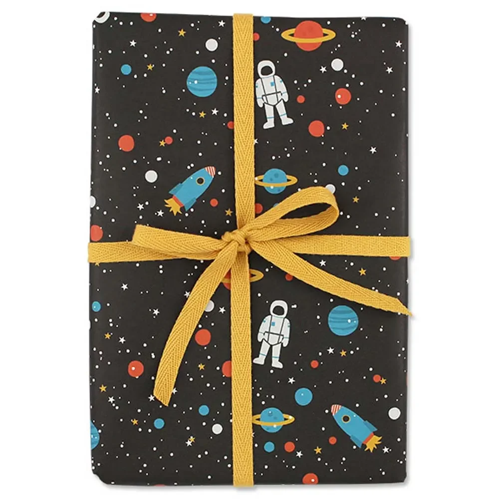 "Ava & Yves wrapping paper space image"