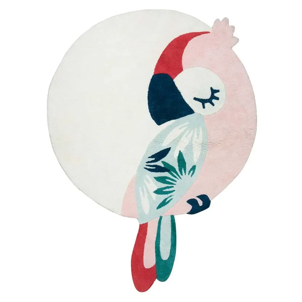 "Lilipinso carpet sleeping parrot pink image"