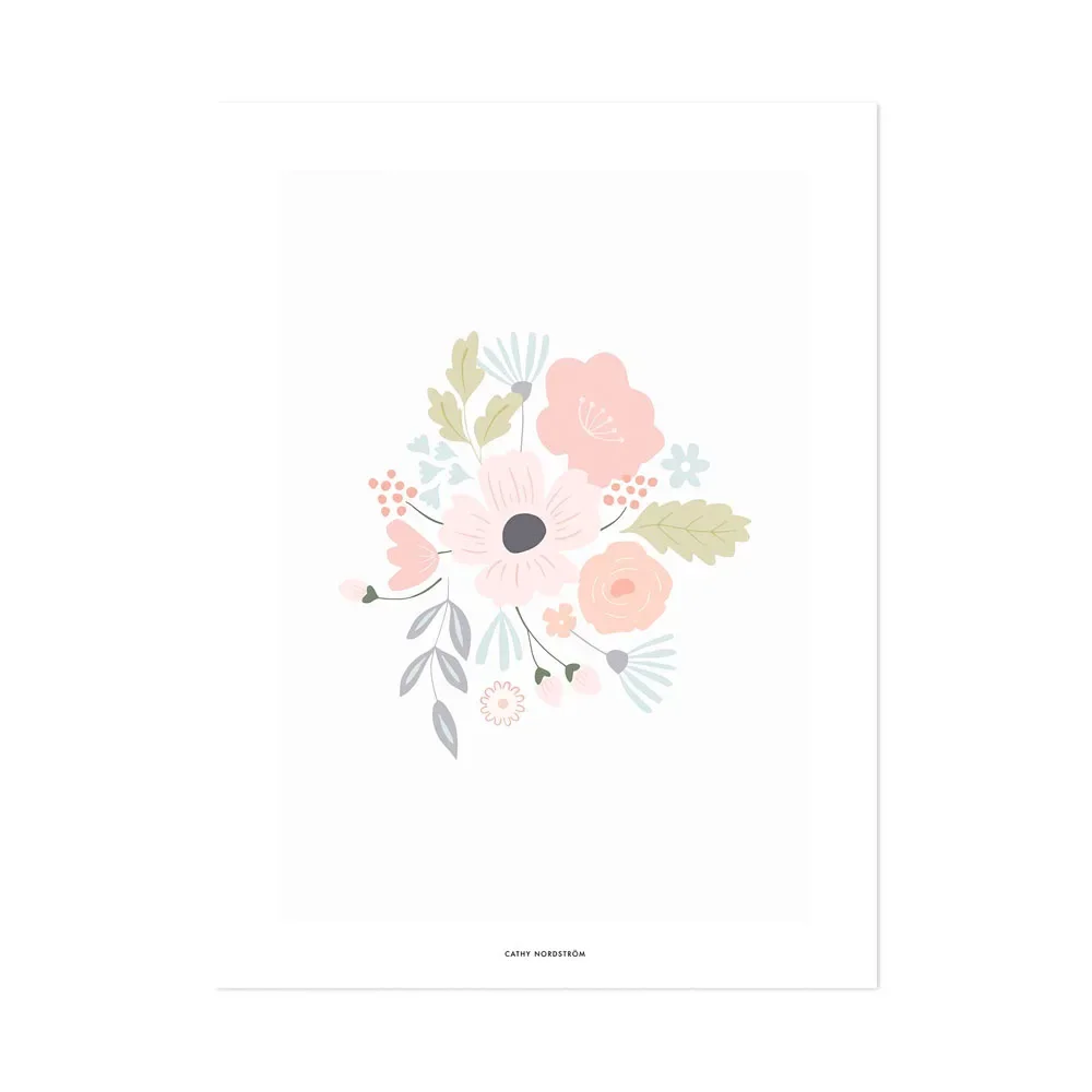 "Lilipinso poster flower bouquet pink pastel image"