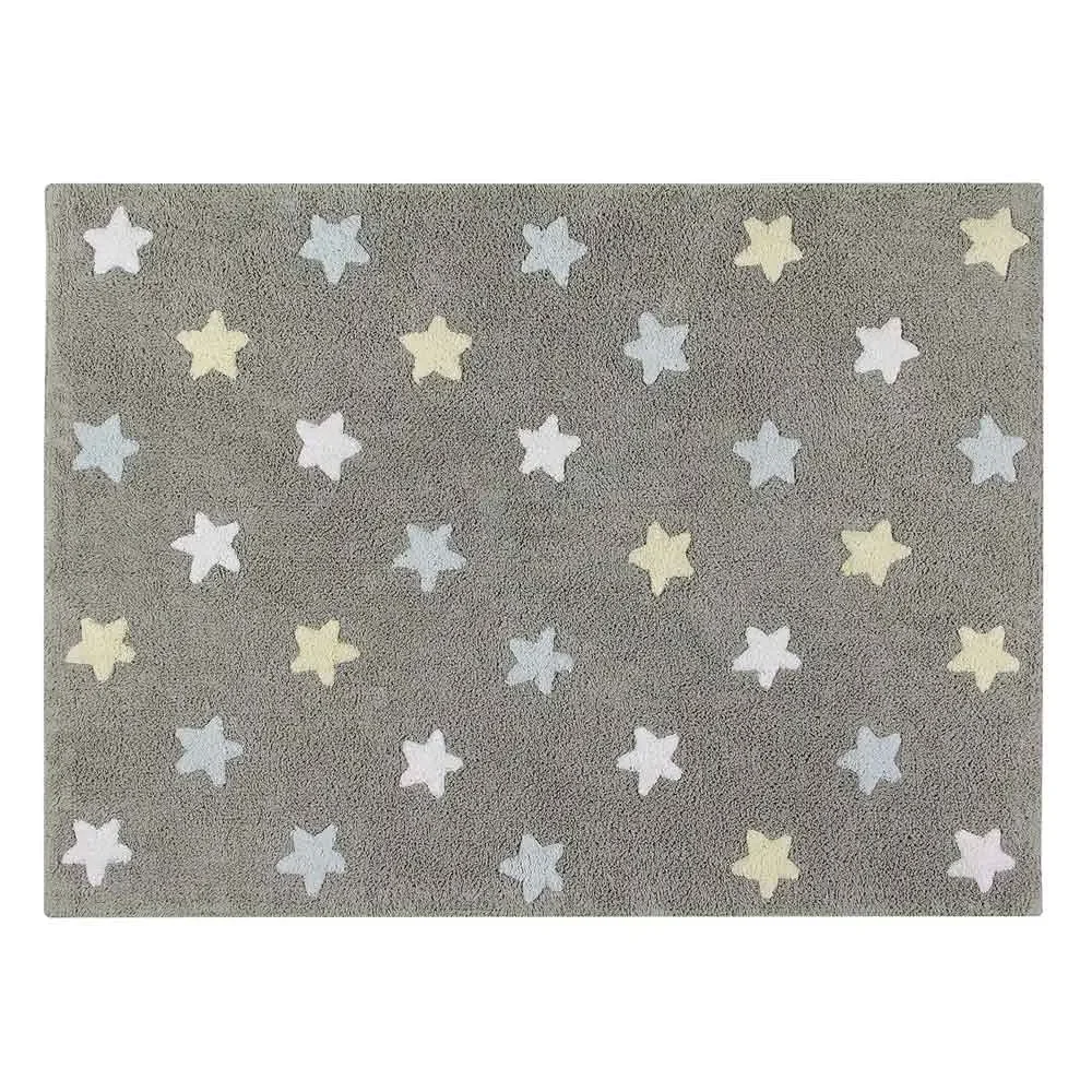 "Lorena Canals carpet stars gray blue image"