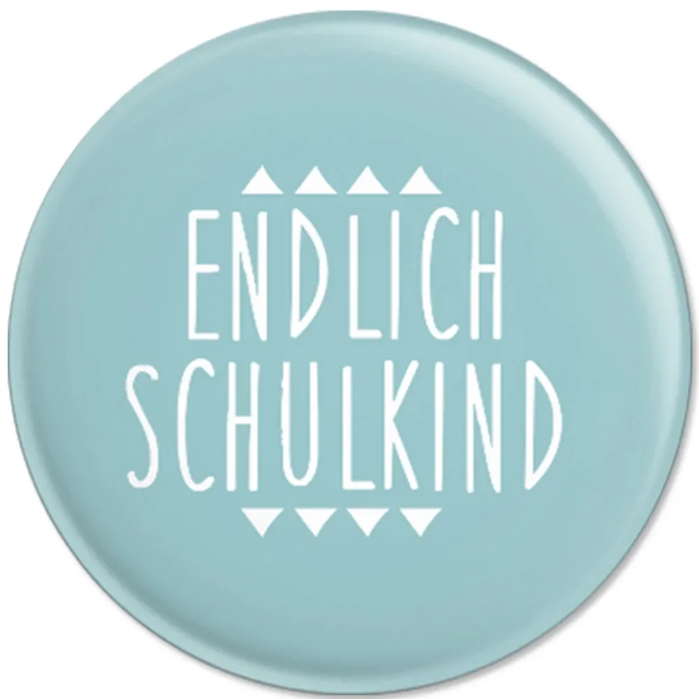 "Ava & Yves Kinder Button / Pet Finally school child blue image"