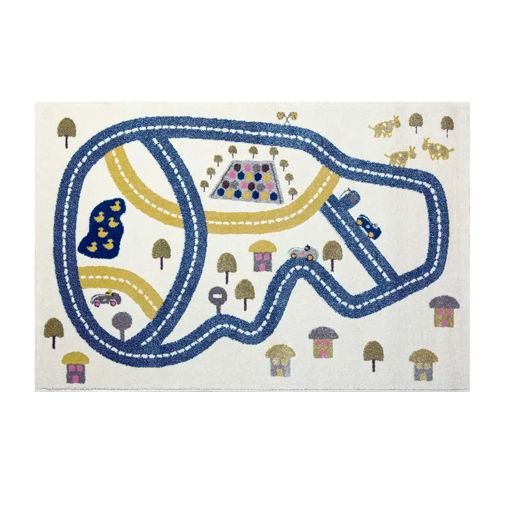 "Art for Kids children's carpet racetrack 80 x 150 image"
