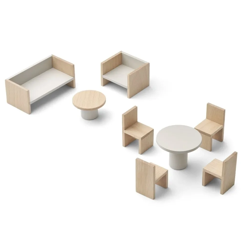 "Liewood "Gillian" doll house furniture beige image"