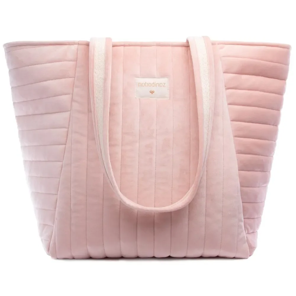 "Nobodinoz wrap/ shoulder bag Savanna pink velvet image"