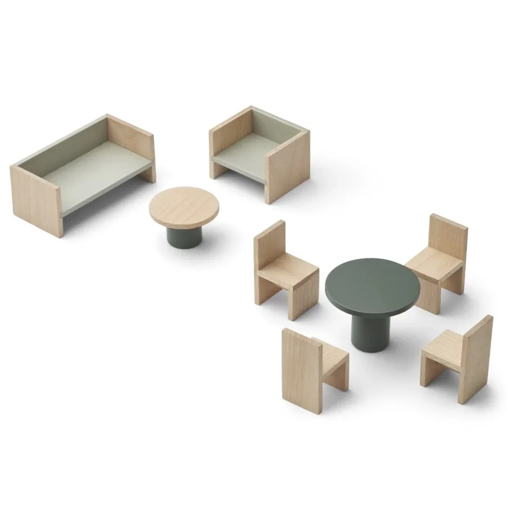 "Liewood "Gillian" doll house furniture green image"