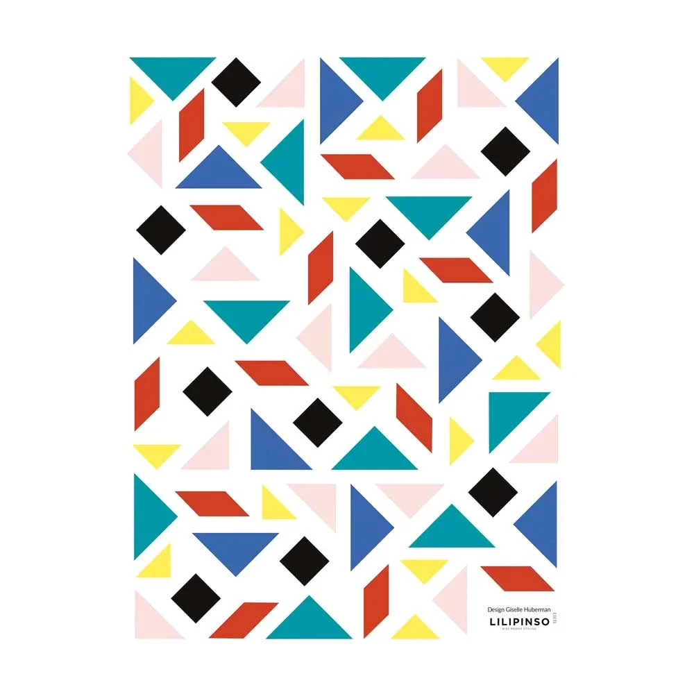 "Lilipinso Wall Sticker Tangram Colorful image"