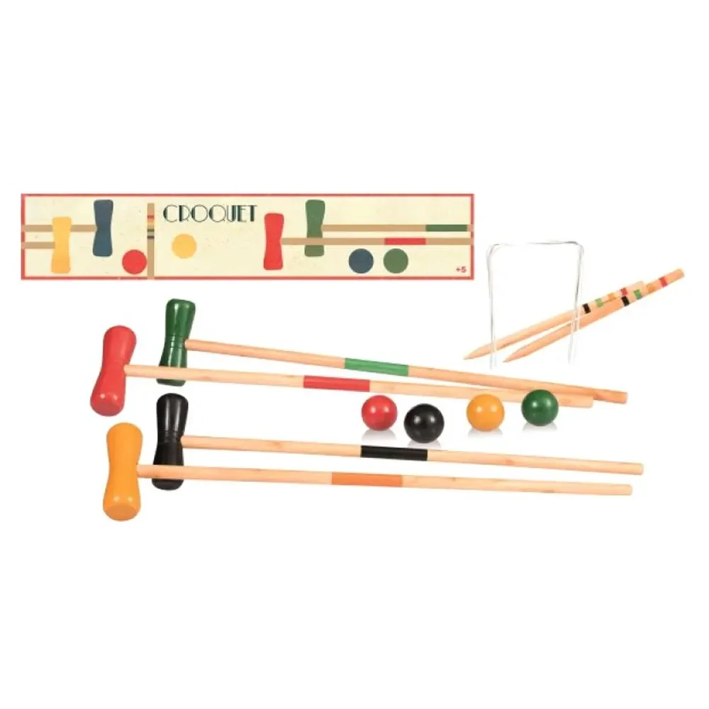 "Egmont Toys croquet game wood image"