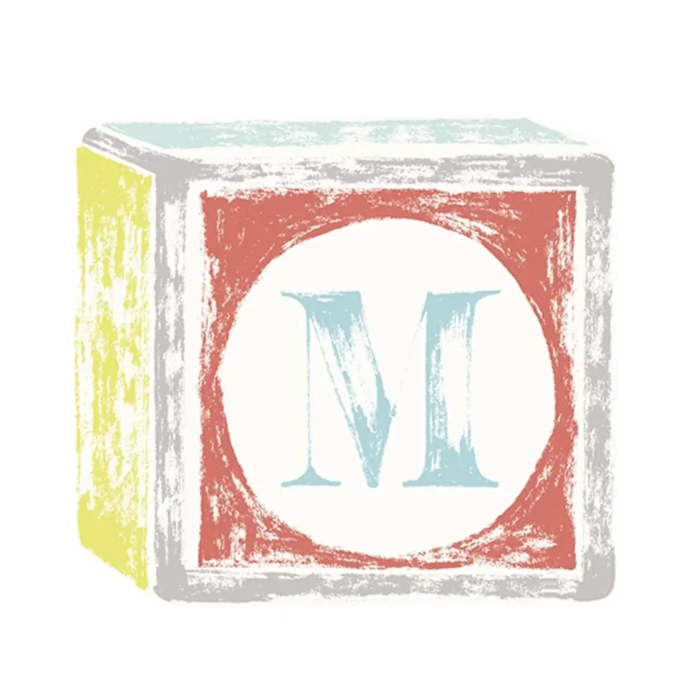 "Lilipinso sticker letter on play cubes m image"