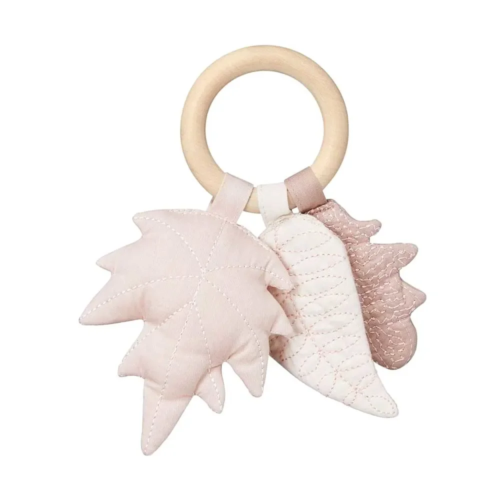 Cam cam baby rattles leaves pink
