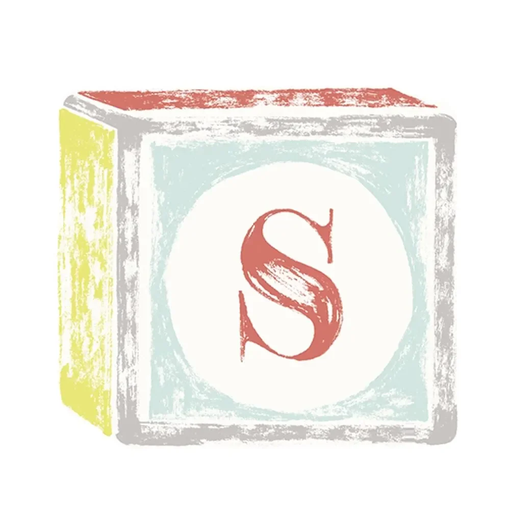 "Lilipinso sticker letter on play cubes S image"