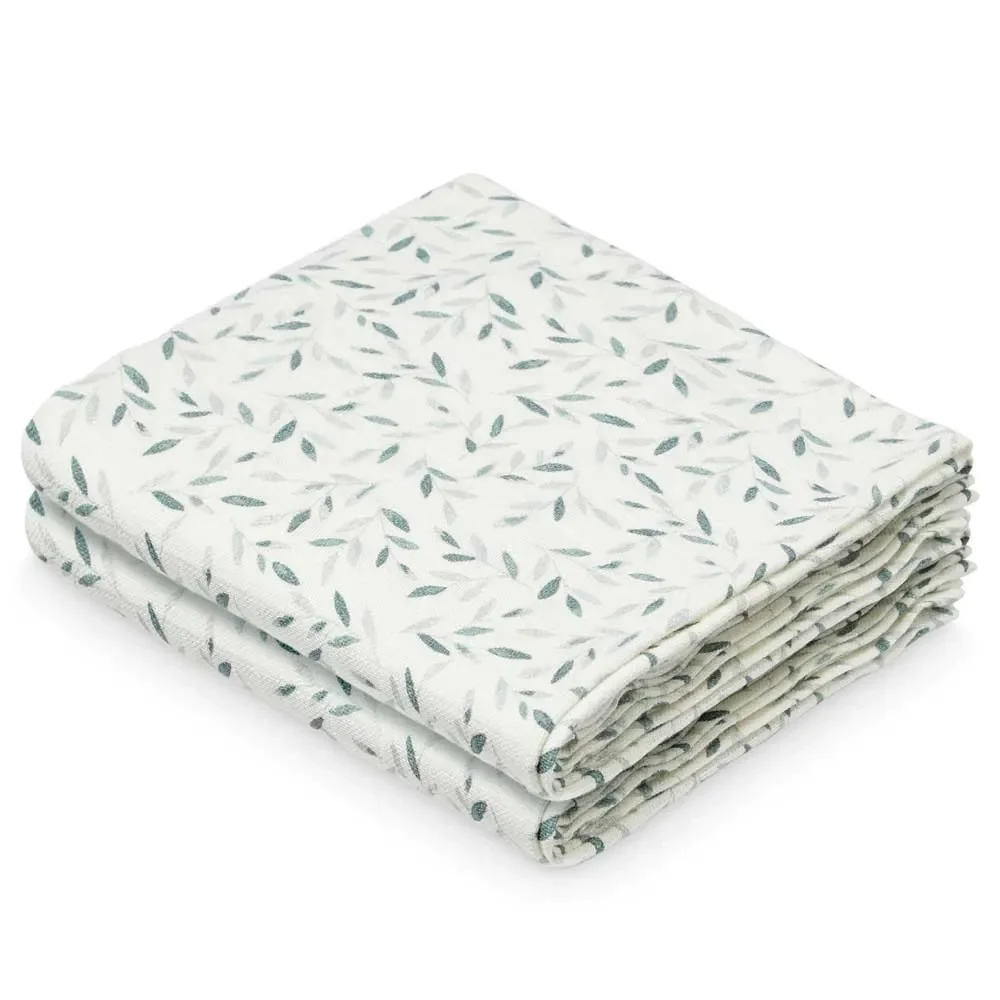 Cam Cam Mulltuch 2er Set Green Leaves